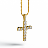 GOLD CROSS PENDANT WITH CHAIN