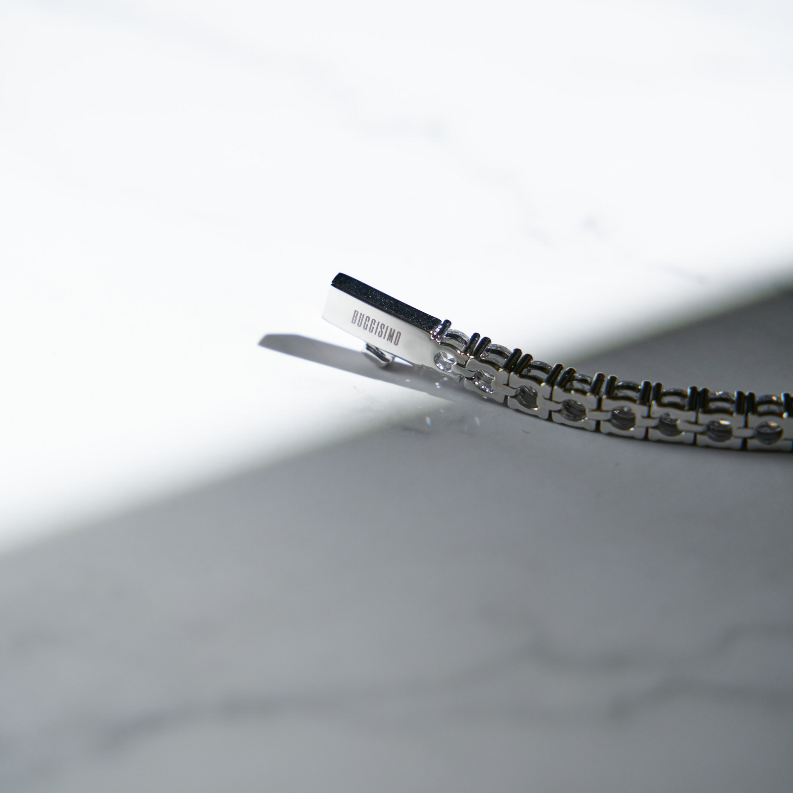 5MM TENNIS CHAIN - WHITE GOLD – Buccisimo