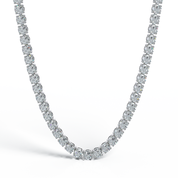 5MM TENNIS CHAIN - WHITE GOLD – Buccisimo